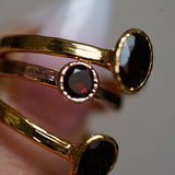 Faceted Garnet Rings