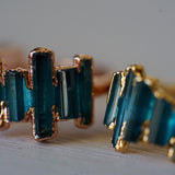 Indicolite Tourmaline Stepping Stones Ring