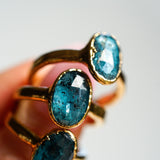 Sea Foam Moss Kyanite Rings