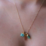 Custom Birthstone Charm Necklace