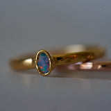 Opal Minimalist Rings