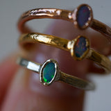 Opal Minimalist Rings