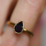 Faceted Garnet Rings