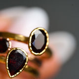 Faceted Garnet Rings