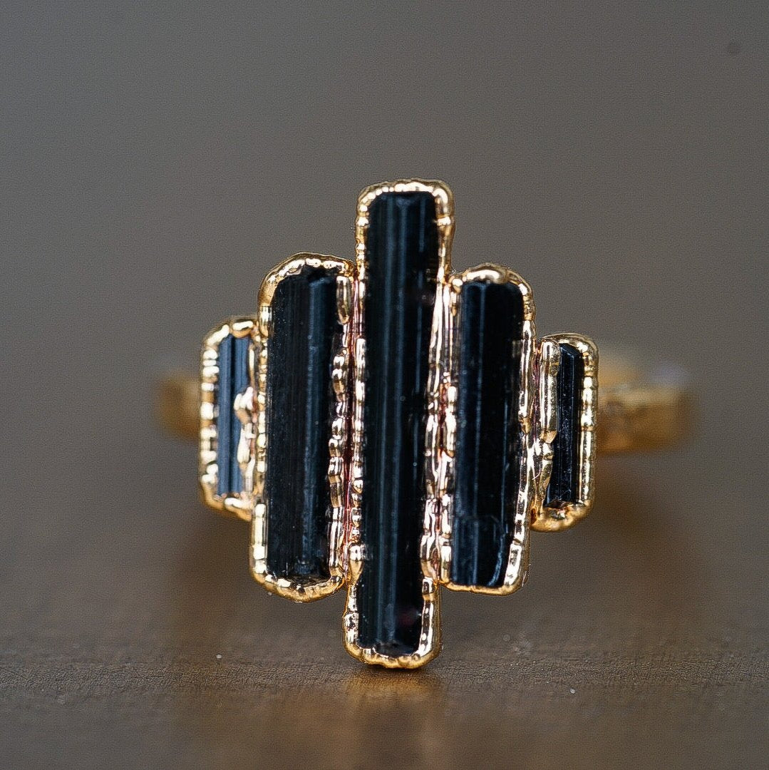 Cathedral Ring - Black Tourmaline – Indigo Row