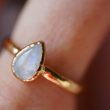 Pear Shaped Moonstone Ring