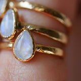 Pear Shaped Moonstone Ring