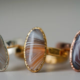 Oval Agate Rings