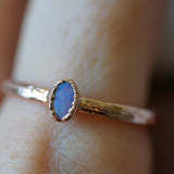 Opal Minimalist Rings