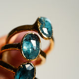 Sea Foam Moss Kyanite Rings
