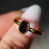 Faceted Garnet Rings