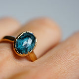 Sea Foam Moss Kyanite Rings