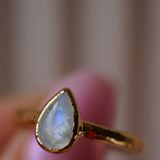 Pear Shaped Moonstone Ring