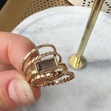 Smoky Quartz Minimalist Ring
