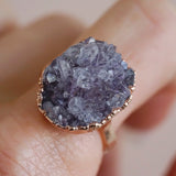 Amethyst Cluster Rings