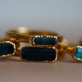 Indicolite Tourmaline Minimalist Ring