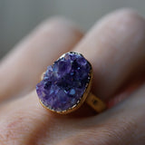 Amethyst Cluster Rings