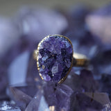 Amethyst Cluster Rings