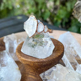 Large Stone Diamond Quartz Ring