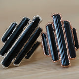 Black Tourmaline Statement Cathedral Ring