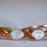Diamond Quartz Minimalist Ring