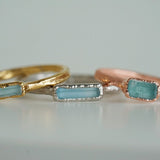 Aquamarine Minimalist Ring
