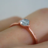 Diamond Quartz Minimalist Ring