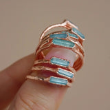 Aquamarine Minimalist Ring
