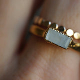 Moonstone Minimalist Ring