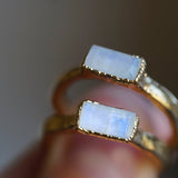 Moonstone Minimalist Ring
