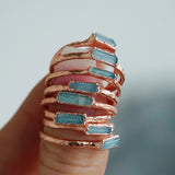 Aquamarine Minimalist Ring