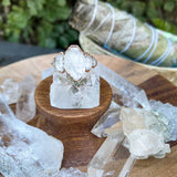Large Stone Diamond Quartz Ring