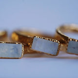 Moonstone Minimalist Ring