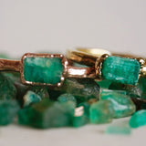 Emerald Minimalist Ring