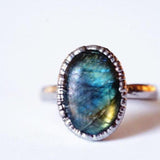 Polished Labradorite Ring