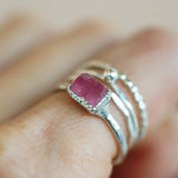 Pink Tourmaline Minimalist Ring