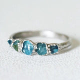 Aquamarine Multi Stone Ring