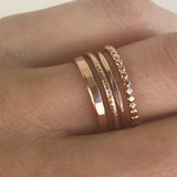 Solid 14k Gold Luna Band