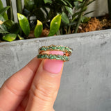 Emerald Chip Minimalist Ring