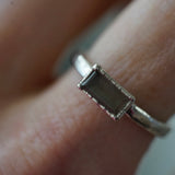 Smoky Quartz Minimalist Ring