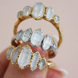 Diamond Quartz Lovebird Collection Ring
