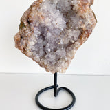 Rose Amethyst Cluster w/ Stand - #3