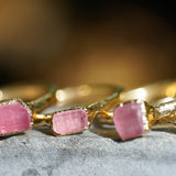 Pink Tourmaline Minimalist Ring