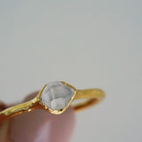 Diamond Quartz Minimalist Ring