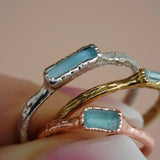 Aquamarine Minimalist Ring