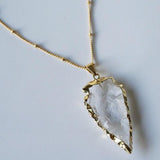 Quartz Arrowhead Necklace