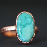 Turquoise Polished Oval Ring