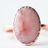 Polished Pink Opal Ring